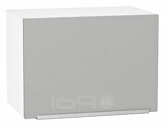 Шкаф верхний горизонтальный Фьюжн Silky Light Grey  Белый 358*500*320