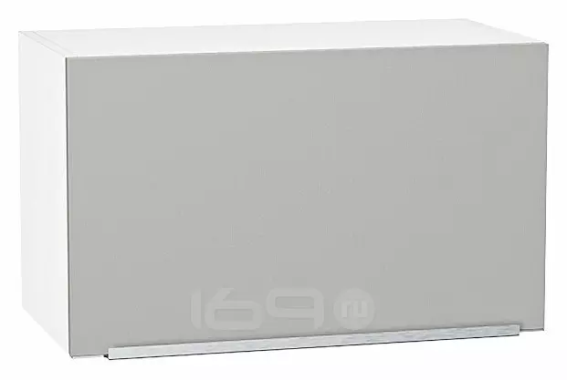 Шкаф верхний горизонтальный Фьюжн Silky Light Grey  Белый 358*600*320