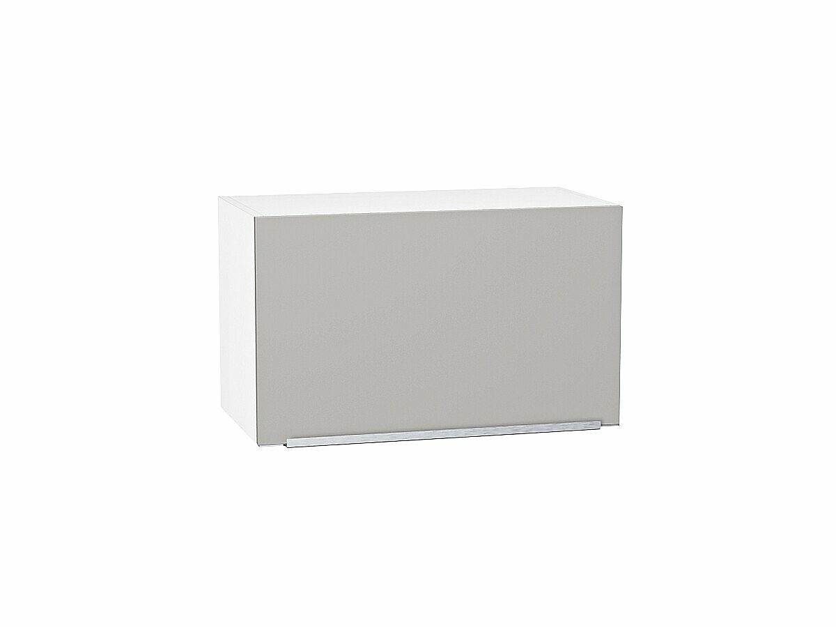 Шкаф верхний горизонтальный Фьюжн Silky Light Grey  Белый 358*600*320