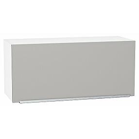 Шкаф верхний горизонтальный Фьюжн Silky Light Grey  Белый 358*800*320