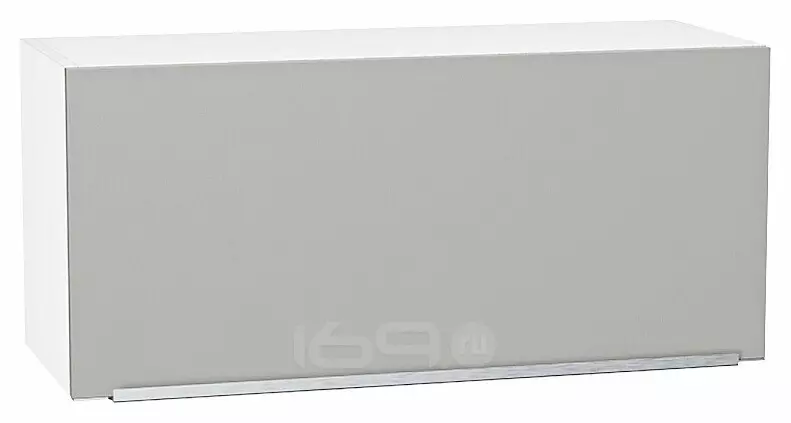Шкаф верхний горизонтальный Фьюжн Silky Light Grey Белый 358*800*320