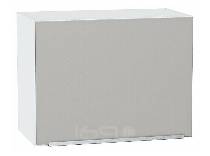 Шкаф верхний горизонтальный Фьюжн Silky Light Grey  Белый 460*600*318