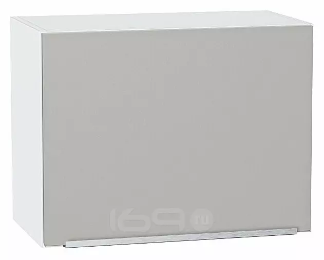 Шкаф верхний горизонтальный Фьюжн Silky Light Grey Белый 460*600*318