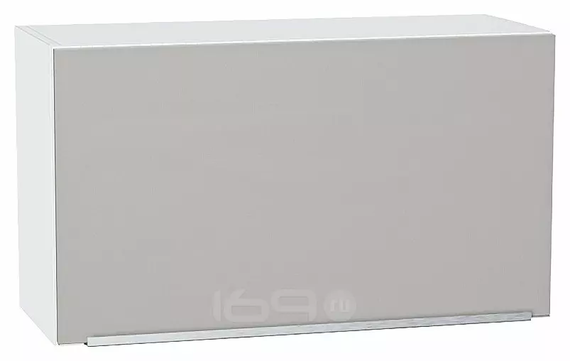 Шкаф верхний горизонтальный Фьюжн Silky Light Grey Белый 460*800*318