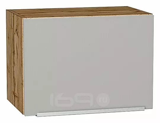 Шкаф верхний горизонтальный Фьюжн Silky Light Grey Дуб Вотан 358*500*320