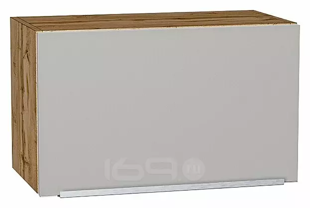 Шкаф верхний горизонтальный Фьюжн Silky Light Grey  Дуб Вотан 358*600*320