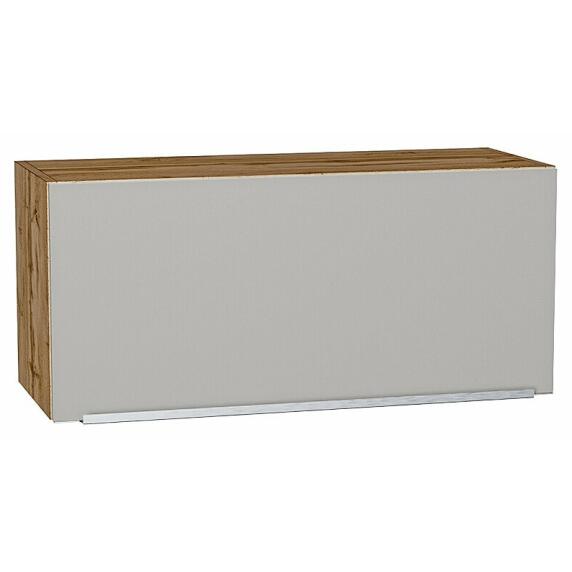 Шкаф верхний горизонтальный Фьюжн Silky Light Grey  Дуб Вотан 358*800*320