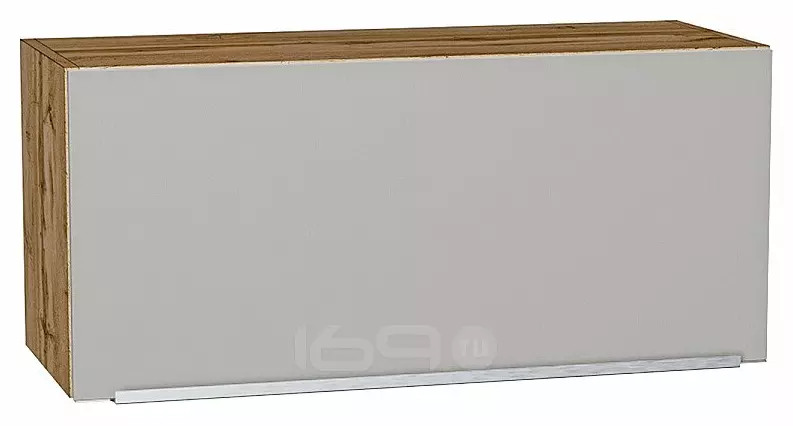 Шкаф верхний горизонтальный Фьюжн Silky Light Grey Дуб Вотан 358*800*320