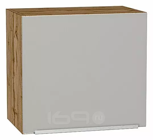 Шкаф верхний горизонтальный Фьюжн Silky Light Grey  Дуб Вотан 460*500*318