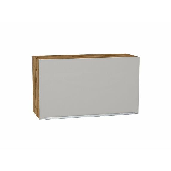 Шкаф верхний горизонтальный Фьюжн Silky Light Grey  Дуб Вотан 460*800*318