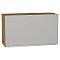 Шкаф верхний горизонтальный Фьюжн Silky Light Grey  Дуб Вотан 460*800*318