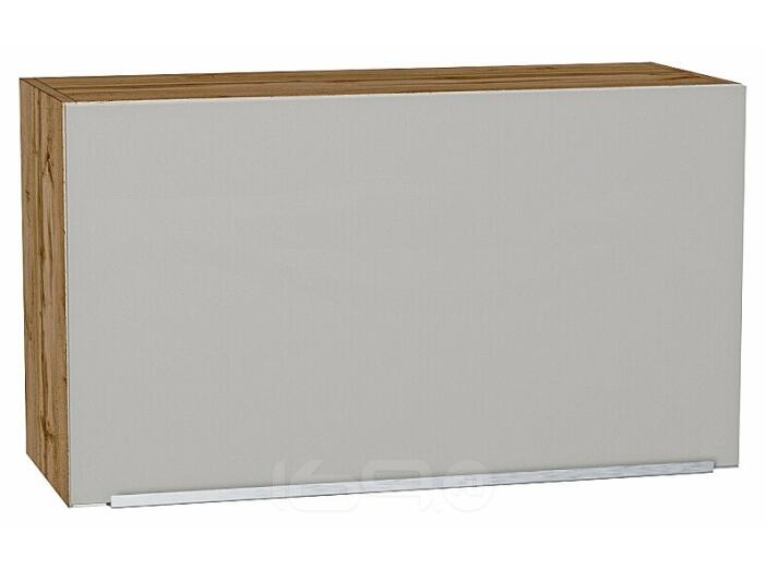 Шкаф верхний горизонтальный Фьюжн Silky Light Grey  Дуб Вотан 460*800*318