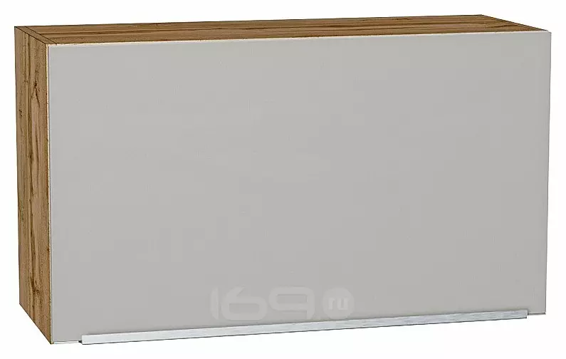 Шкаф верхний горизонтальный Фьюжн Silky Light Grey Дуб Вотан 460*800*318