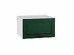 Шкаф верхний горизонтальный глубокий Дублин Special Green/Белый 358*600*574