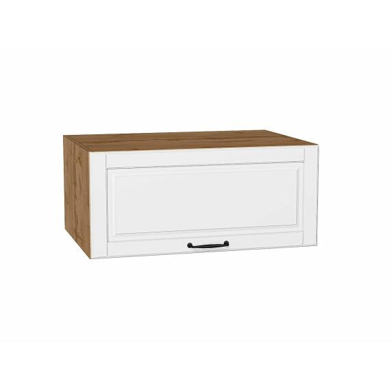 Шкаф верхний горизонтальный глубокий Дублин Special White/Дуб Вотан 358*800*574
