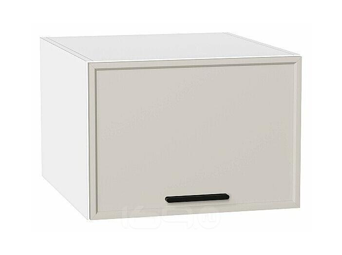 Шкаф верхний горизонтальный глубокий Фрейм Cream Silk Белый 358*500*580