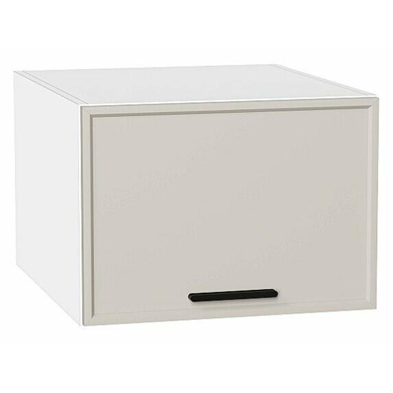 Шкаф верхний горизонтальный глубокий Фрейм Cream Silk Белый 358*500*580