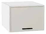 Шкаф верхний горизонтальный глубокий Фрейм Cream Silk Белый 358*500*580