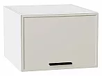 Шкаф верхний горизонтальный глубокий Фрейм Cream Silk Белый 358*500*580