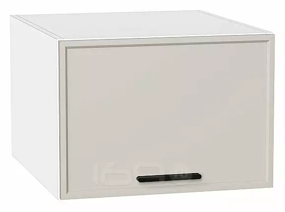 Шкаф верхний горизонтальный глубокий Фрейм Cream Silk Белый 358*500*580