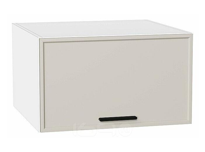 Шкаф верхний горизонтальный глубокий Фрейм Cream Silk Белый 358*600*580