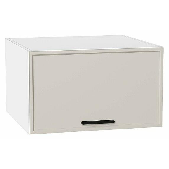 Шкаф верхний горизонтальный глубокий Фрейм Cream Silk Белый 358*600*580