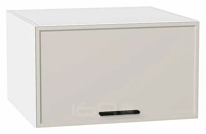 Шкаф верхний горизонтальный глубокий Фрейм Cream Silk Белый 358*600*580