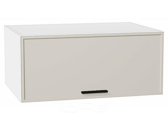 Шкаф верхний горизонтальный глубокий Фрейм Cream Silk Белый 358*800*580