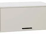 Шкаф верхний горизонтальный глубокий Фрейм Cream Silk Белый 358*800*580