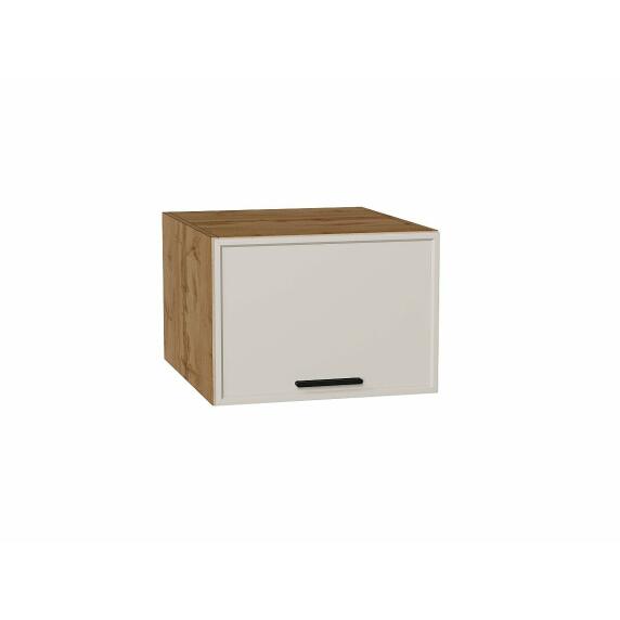 Шкаф верхний горизонтальный глубокий Фрейм Cream Silk Дуб Вотан 358*500*580