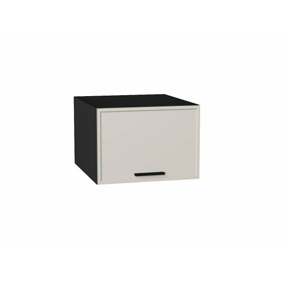Шкаф верхний горизонтальный глубокий Фрейм Cream Silk Graphite 358*500*580