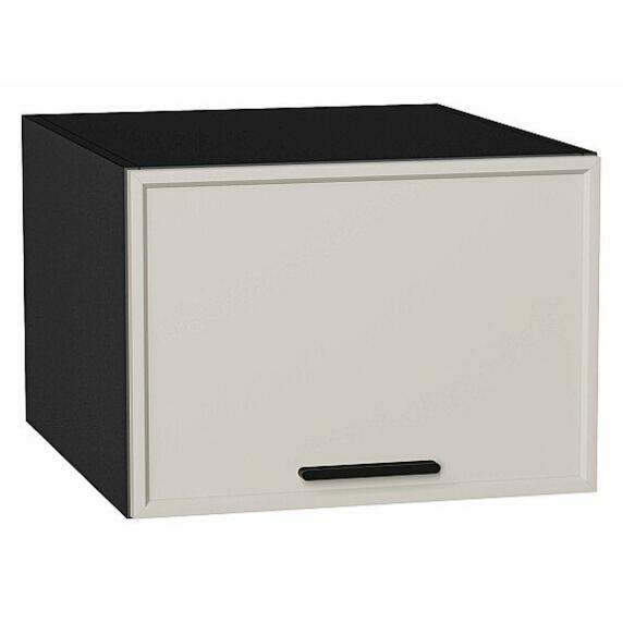 Шкаф верхний горизонтальный глубокий Фрейм Cream Silk Graphite 358*500*580