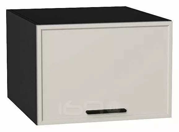 Шкаф верхний горизонтальный глубокий Фрейм Cream Silk Graphite 358*500*580