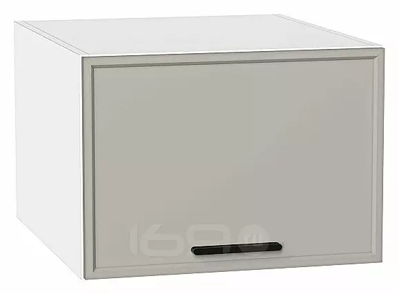 Шкаф верхний горизонтальный глубокий Фрейм Grey Silk Белый 358*500*580