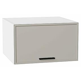 Шкаф верхний горизонтальный глубокий Фрейм Grey Silk Белый 358*600*580