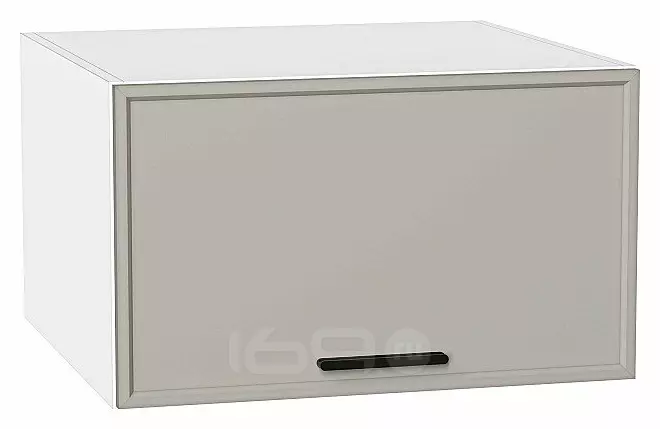 Шкаф верхний горизонтальный глубокий Фрейм Grey Silk Белый 358*600*580