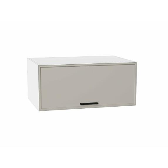 Шкаф верхний горизонтальный глубокий Фрейм Grey Silk Белый 358*800*580
