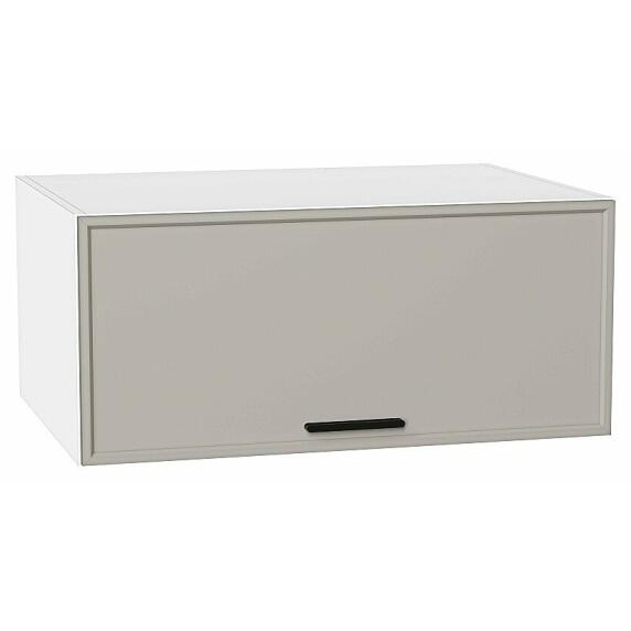 Шкаф верхний горизонтальный глубокий Фрейм Grey Silk Белый 358*800*580