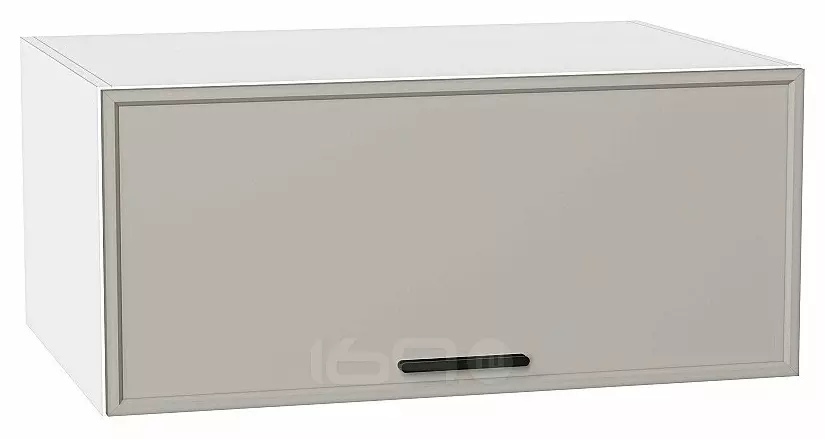 Шкаф верхний горизонтальный глубокий Фрейм Grey Silk Белый 358*800*580