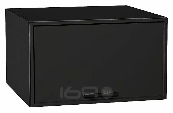 Шкаф верхний горизонтальный глубокий Фрейм Stormy Silk Graphite 358*600*580