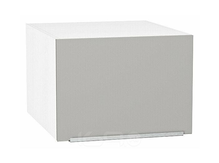 Шкаф верхний горизонтальный глубокий Фьюжн Silky Light Grey  Белый 358*500*576