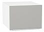 Шкаф верхний горизонтальный глубокий Фьюжн Silky Light Grey Белый 358*500*576