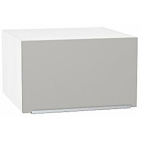 Шкаф верхний горизонтальный глубокий Фьюжн Silky Light Grey  Белый 358*600*576