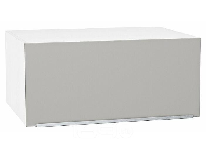 Шкаф верхний горизонтальный глубокий Фьюжн Silky Light Grey  Белый 358*800*576