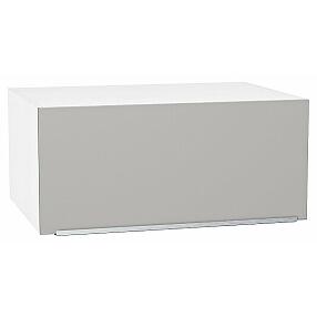 Шкаф верхний горизонтальный глубокий Фьюжн Silky Light Grey  Белый 358*800*576