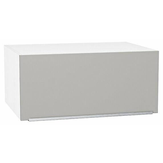 Шкаф верхний горизонтальный глубокий Фьюжн Silky Light Grey  Белый 358*800*576