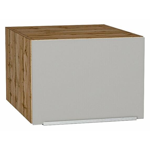 Шкаф верхний горизонтальный глубокий Фьюжн Silky Light Grey  Дуб Вотан 358*500*576