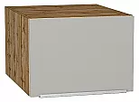 Шкаф верхний горизонтальный глубокий Фьюжн Silky Light Grey Дуб Вотан 358*500*576