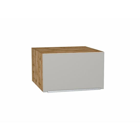 Шкаф верхний горизонтальный глубокий Фьюжн Silky Light Grey  Дуб Вотан 358*600*576