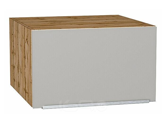 Шкаф верхний горизонтальный глубокий Фьюжн Silky Light Grey  Дуб Вотан 358*600*576